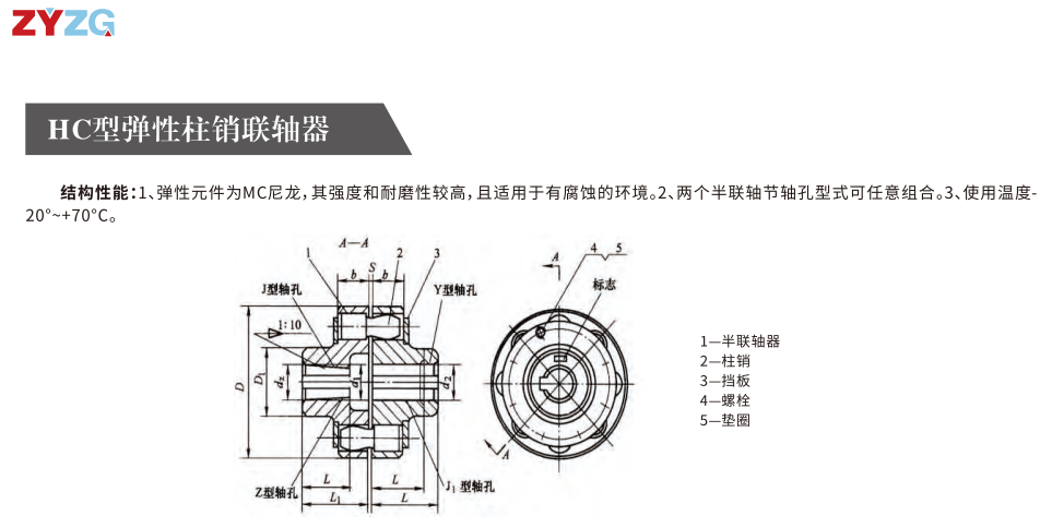 HCL型帶製動輪彈性柱銷久久久久香蕉网